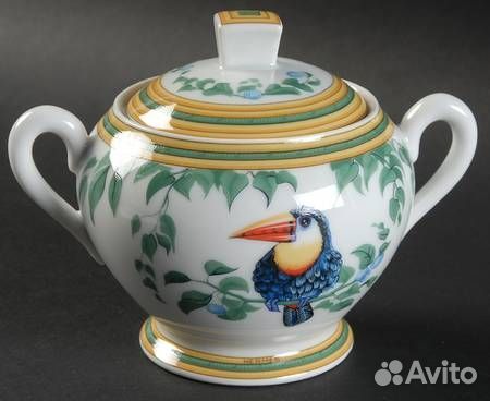Фарфор Limoge Эрмес Сервиз Toucans