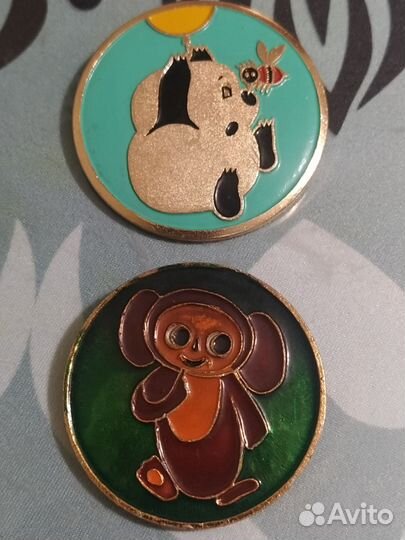 Значок Винни-Пух, металл