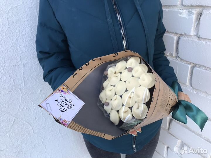 Шоколадные пельмени съедобные мужские букеты