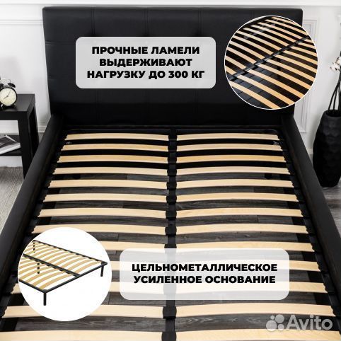 Кровать 120х200 черная Роза