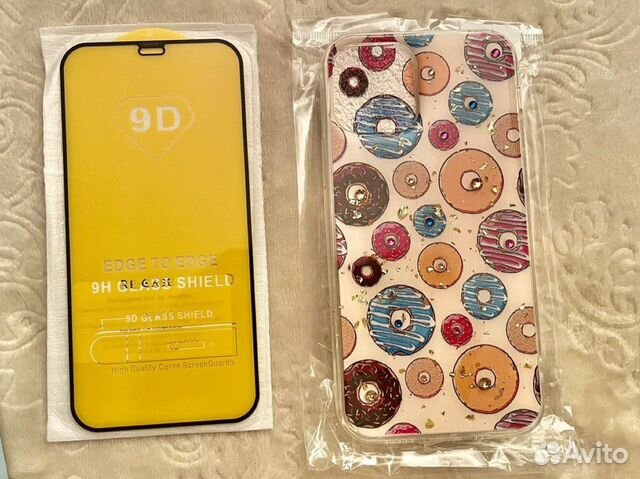 Чехол новый хенд мейд Swarovski iPhone 12 и стекло