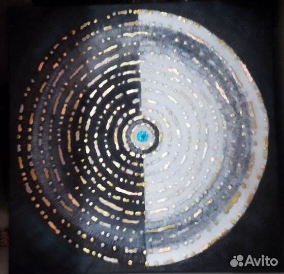 Инь ян картина текстурная 40*40