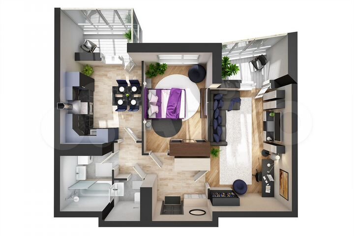 2-к. квартира, 61 м², 10/21 эт.