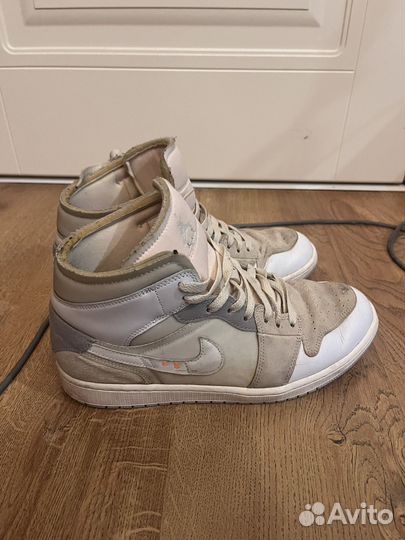 Кеды Air Jordan 1 Mid 'White Grey'