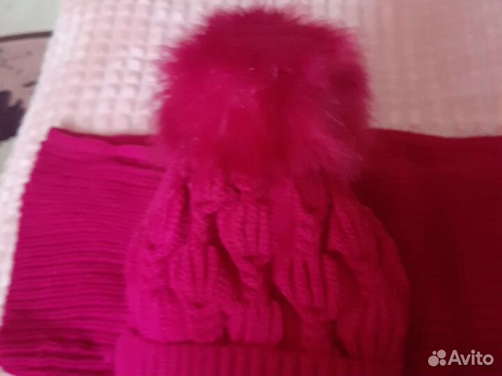 Шапка+снуд на девочку