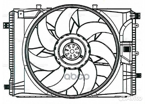 Вентилятор охл.двиг.с кожухом LFK 1550 luzar