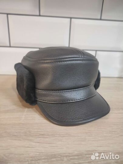 Кепка зимняя мужская кожа Россия