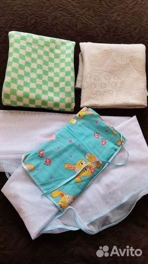 2 байковых детских одеяла и балдахин