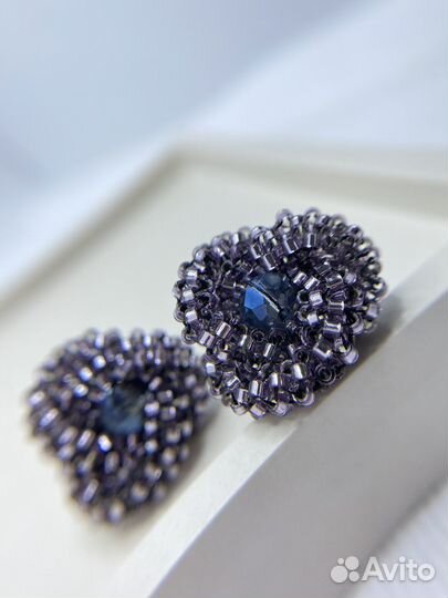 Серьги из японского бисера
