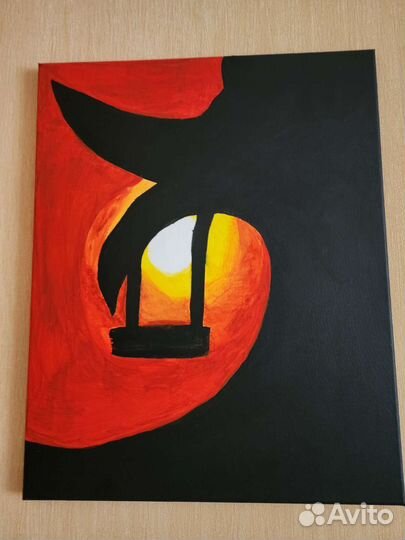 Картина 50 на 40 акриловыми красками