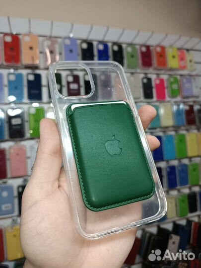 Кардхолдер Apple Leather Wallet Magsafe