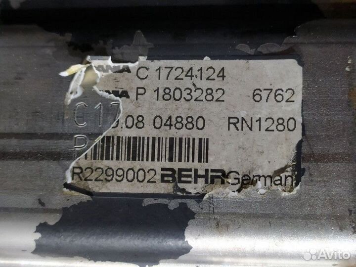 Oхладитель системы EGR двигателя Scania 5-series