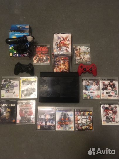 Sony PS3 Super Slim прошитая много игр на диске