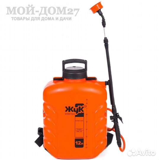 Аккумуляторный ранцевый опрыскиватель 12 л. жук