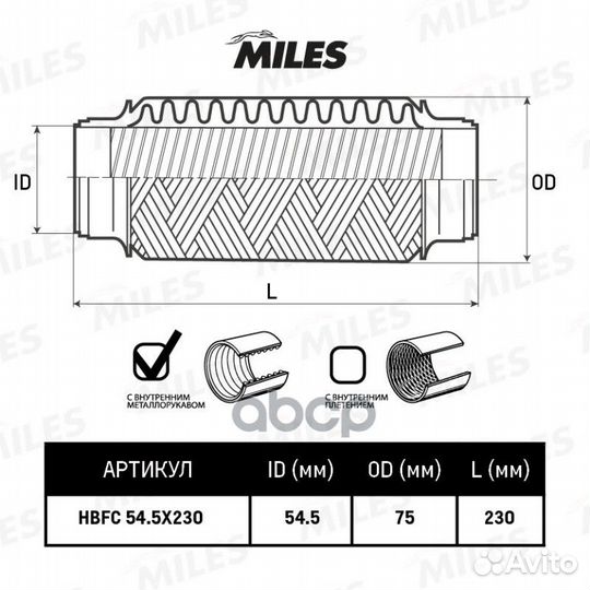 Труба гофрированная (гофра) с внутренней металл