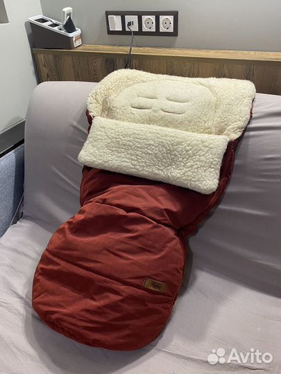 Зимний конверт в коляску на овчине