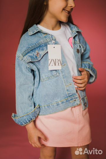 Джинсовая куртка на девочку 104-140
