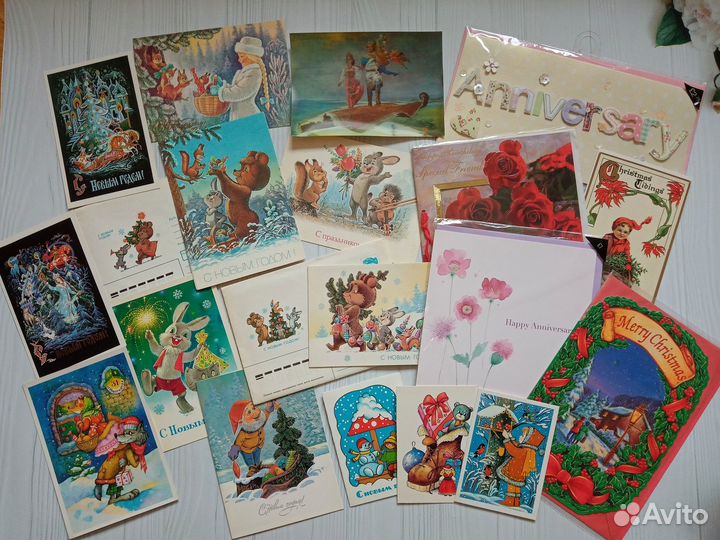 Открытки СССР, Зарубин, Merry Christmas, Anniversa