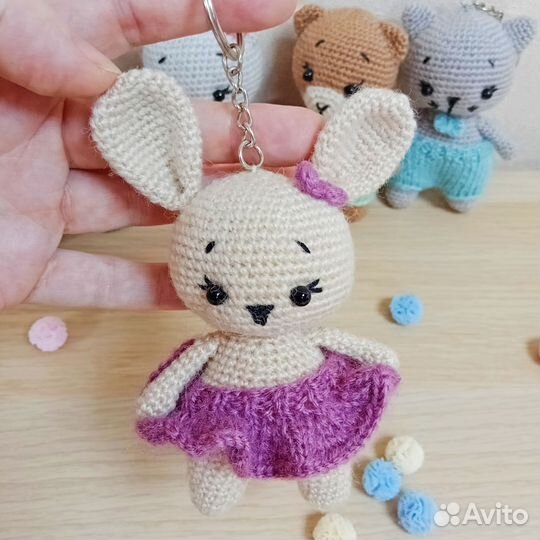 Мягкая игрушка Брелок Зайка Котик Мишутка