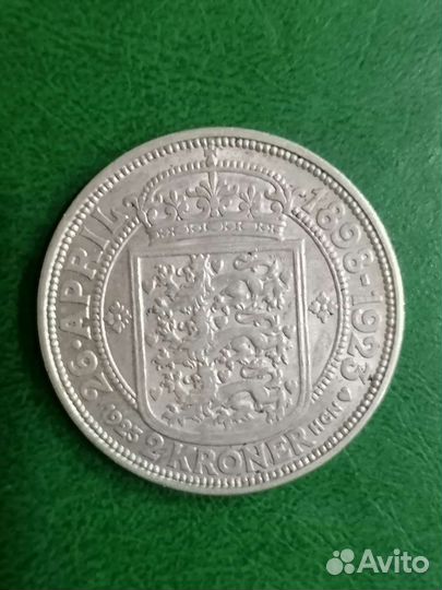 2 кроны. Дания. 1923