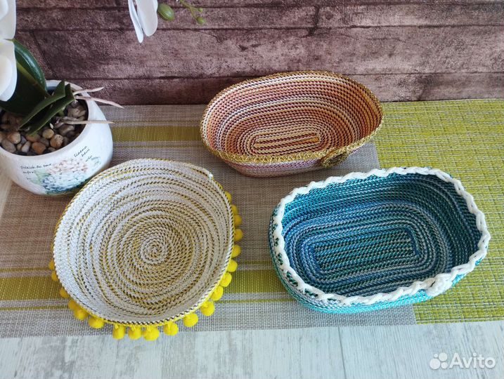 Корзиночки из шнура