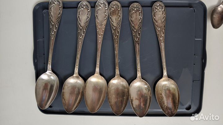 Ложки кофейные столовые чайные вилки мнц мельхиор