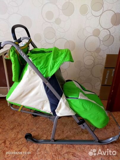 Детские санки коляска ника