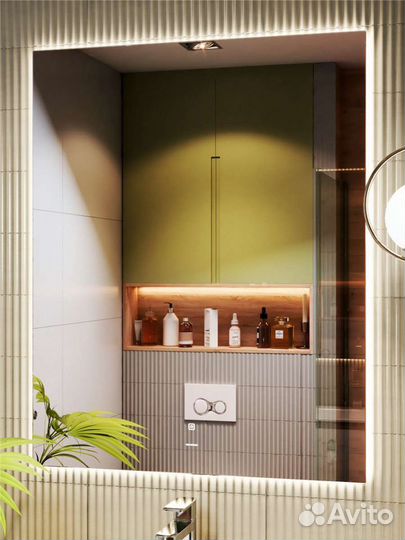 Зеркало с подсветкой для ванной комнаты