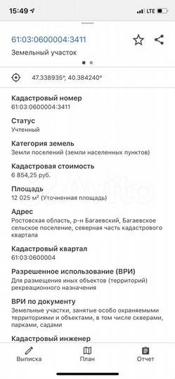 Участок 1,2 га (ИЖС)