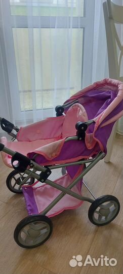 Коляска трансформер для кукол + Кукла-пупс
