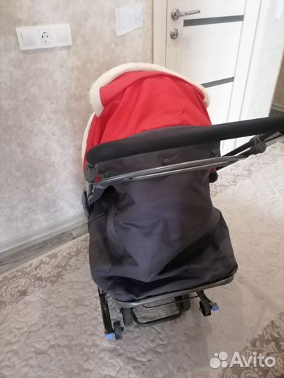 Детские санки коляска с колесами