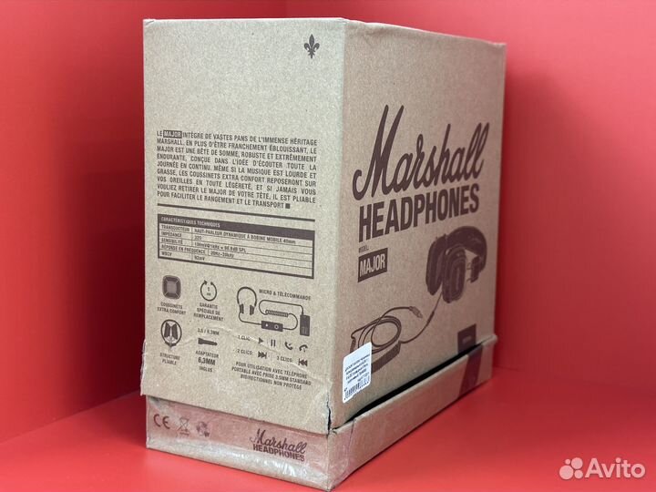 Наушники Marshall Major 1 Brown (мятая коробка)