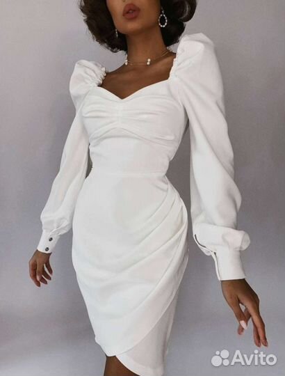 Вечернее платье 46 размера белое