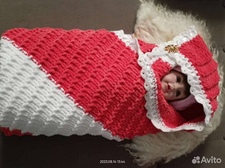 Плед детский вязаный