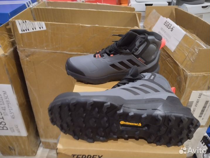 41-46 зимние кроссовки мужские Adidas Terrex серые