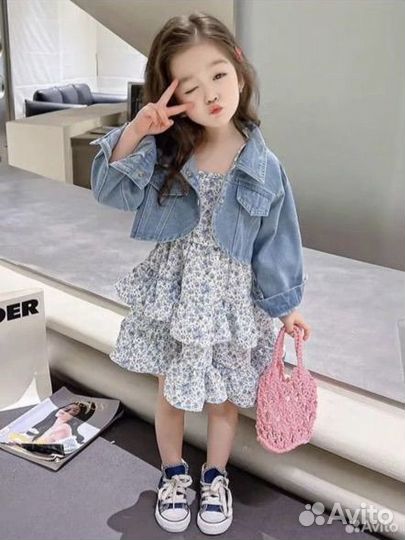Джинсовая куртка для девочки 104
