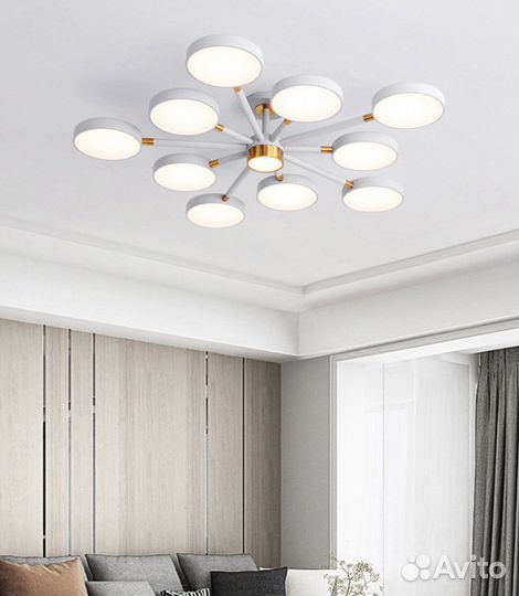 Люстра светильник потолочный Плашки белые