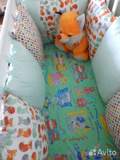 Бортики подушки в детскую кроватку