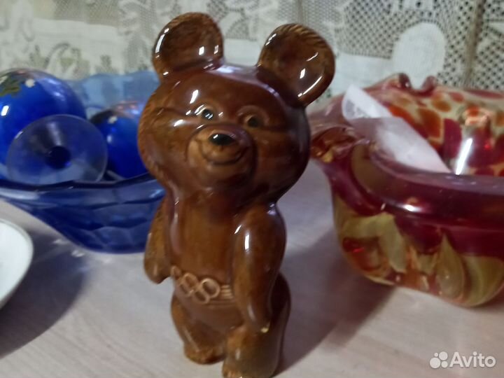 Олимпийский мишка фарфор СССР