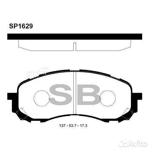 Колодки дисковые Sangsin SP1629