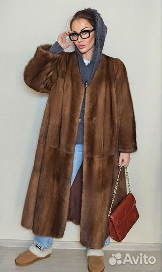 Шуба норковая винтаж орех