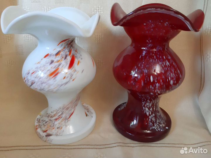 Вазы цветное стекло