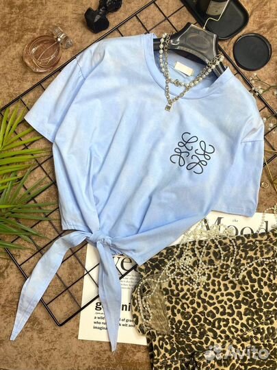 Укороченная футболка Loewe на завязках