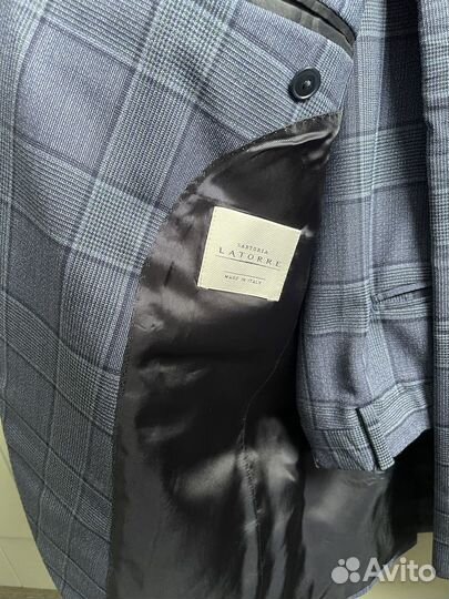 Мужской классический костюм синий 52