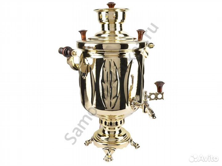 Самовар дровяной 5 л «Банка с листьями»