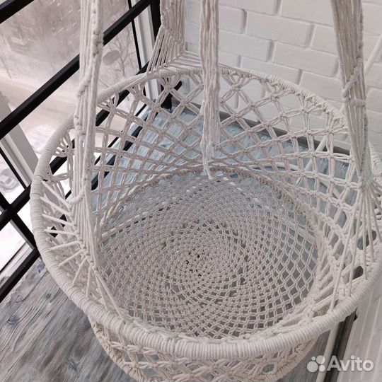 Круглая люлька для новорожденных макраме d75 см