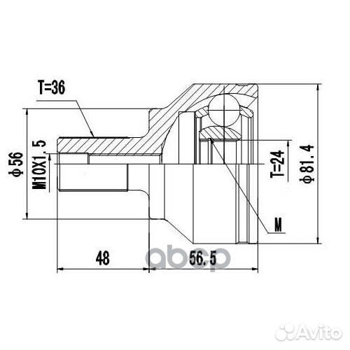 Шрус наружный Z87435R Zikmar