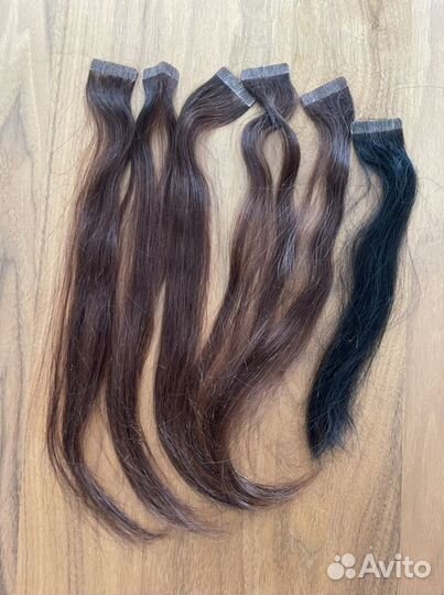 Волосы на лентах натуральные