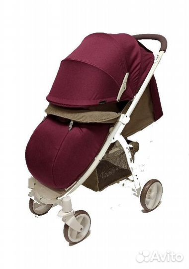 Прогулочная коляска Teddy Bear SL-460 бордовый лён