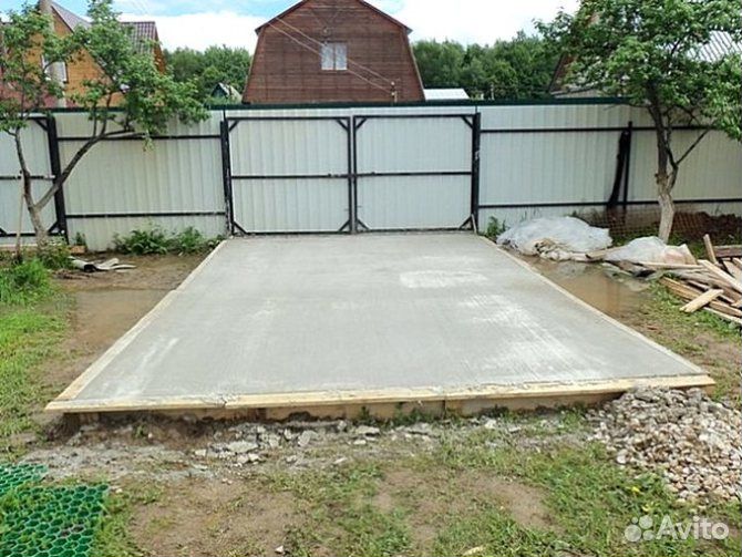 Заливка бетона, фундамент,парковка, отмостка